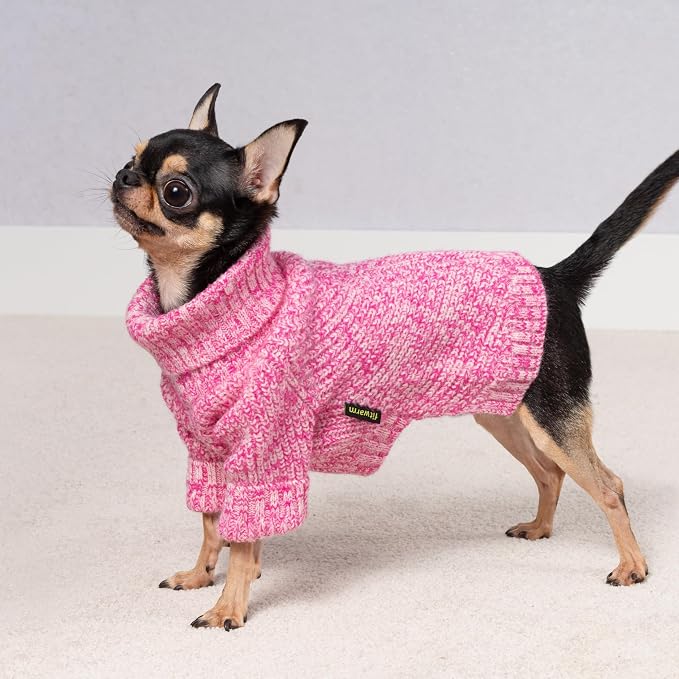Fitwarm Knitted Turtleneck Dog Sweater, Cozy Dog Winter Clothes - Image 2