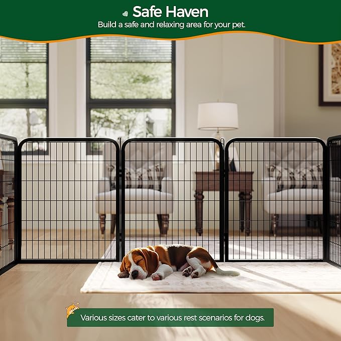 Yaheetech Dog Playpen Outdoor, 32 inch 8 Panels Dog Pen Indoor Heavy Duty Puppy - Image 4