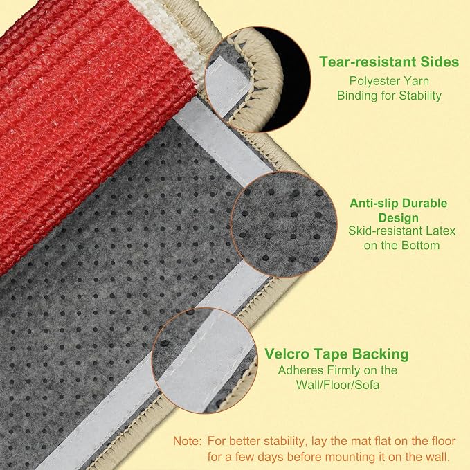 SOLDAY Sisal Cat Scratcher Mat for Floor Wall Carpet Couch Furniture, 22x13 - Image 2