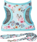Moonpet Step in Dog Harness Leash Set- All Weather Reflective No-Pull Floral by MOONPET