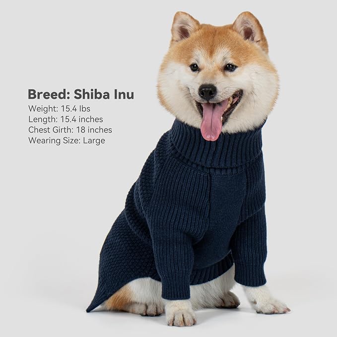cyeollo Dog Sweaters for Medium Dogs Boy, Stretchy Warm Turtleneck Doggy - Image 8