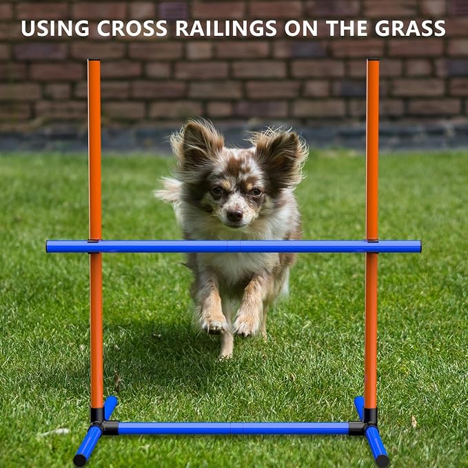 6 Set Dog Agility Jumps Hurdle Course Training Equipment, Indoor Outdoor - Image 3