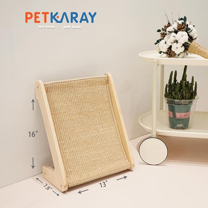 PETKARAY Sisal Cat Scratcher Ramp, L Shaped Scratching Post and Scratch Pad - Image 6