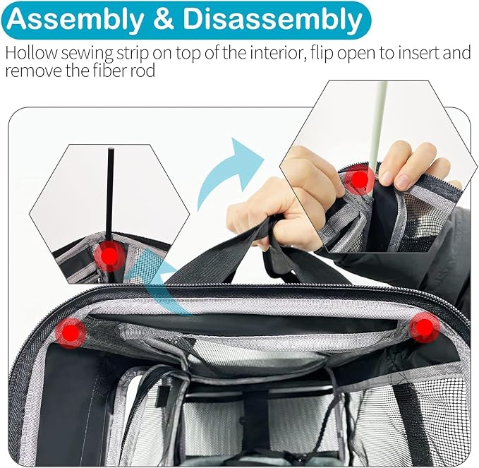 Pet Carrier for Medium Large Cats and Dogs, Dog Carrier Travel Bag - Image 6