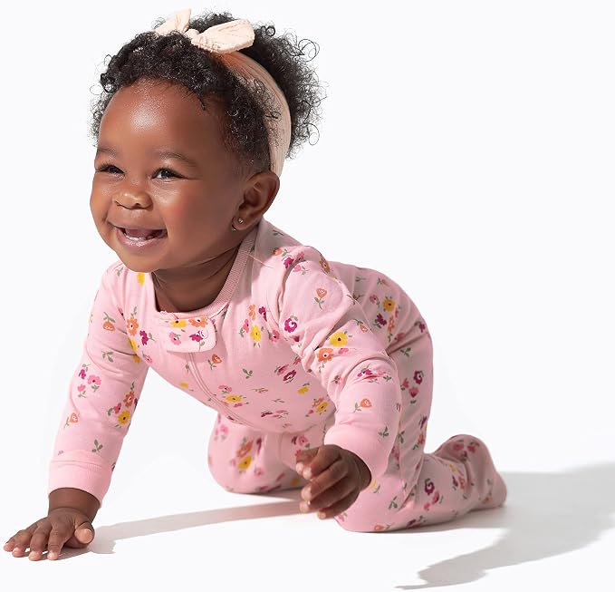 Onesies Brand Baby Girls' 4-pack Sleep 'N Play Footies Multi Pack - Image 2