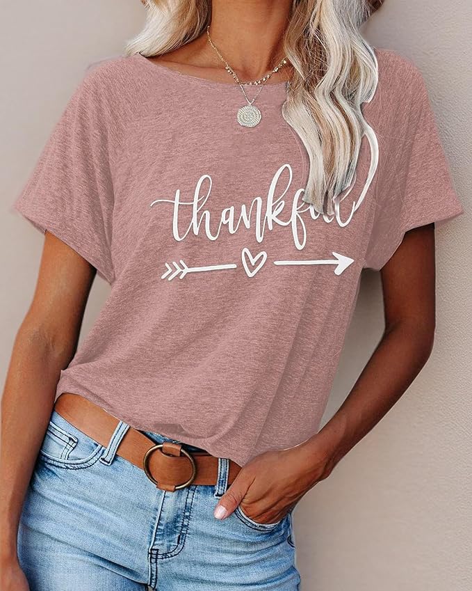 NIUBIA Women's T Shirts Summer Tops Simple Heart Graphic Shirts Sayings Short - Image 6