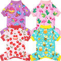 XPUDAC 4 Pieces Dog Pajamas for Small Dogs Boy Girl Soft Stretchy Pjs Onesies by XPUDAC