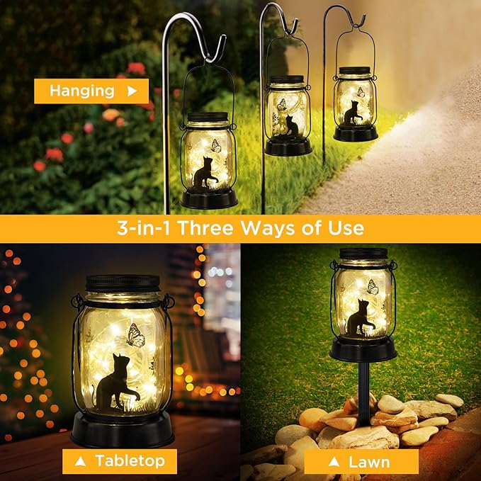 kyoryuger Cat Lover Gifts for Mom/Grandma/Women/Sister Cat Butterfly Solar - Image 2