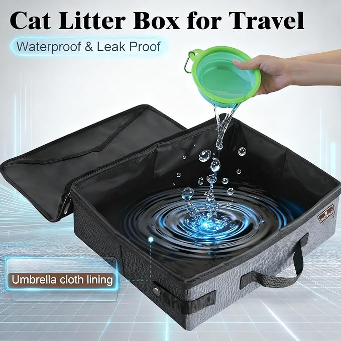 HiCaptain Portable Litter Box for Cats, Cat Travel Litter Box - Image 3