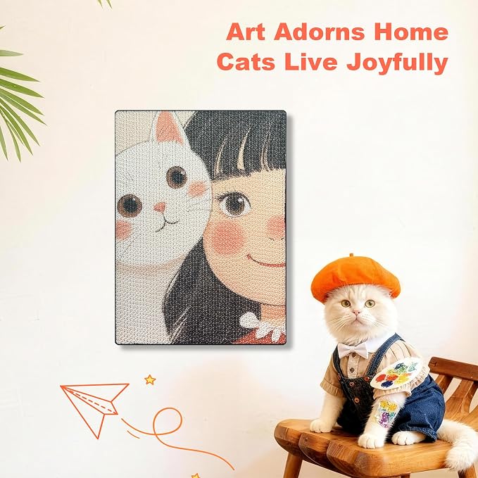 Art Cat Scratching Pad, Wall Scratcher - Image 4