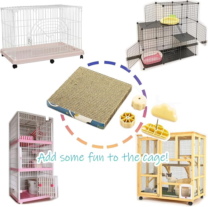 Cat Scratching Post for Cage 40X10CM, Cage Wall Mounted Cat Scratcher, - Image 6