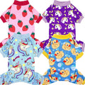 XPUDAC 4 Pieces Dog Pajamas for Small Dogs Pjs Clothes Puppy Onesies Outfits by XPUDAC
