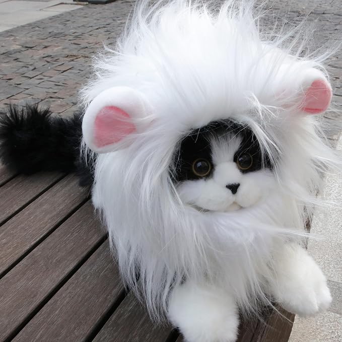 Lion Mane Wig for Cat, Funny Pet Cat & Puppy Costumes for Halloween & Christmas - Image 8