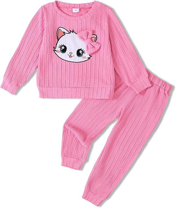 Jecson Toddler Girl Fall Clothes: Soft Outfits Set Embroidered Knit Top & by WarmthLoveinStitches