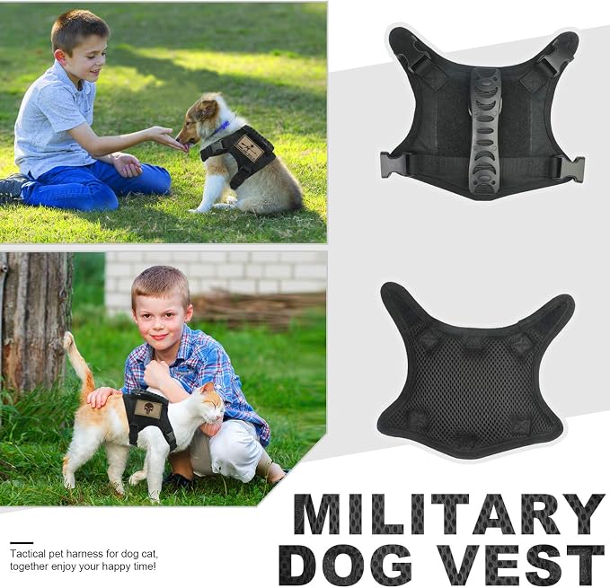Tactical Dog Training Harness Outdoor Working Vest Adjustable Military MOLLE - Image 4