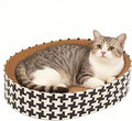 2-in-1 Oval Cat Scratcher Bed Cardboard Bed Lounge, Durable Cat Scratch Pad by Unknown