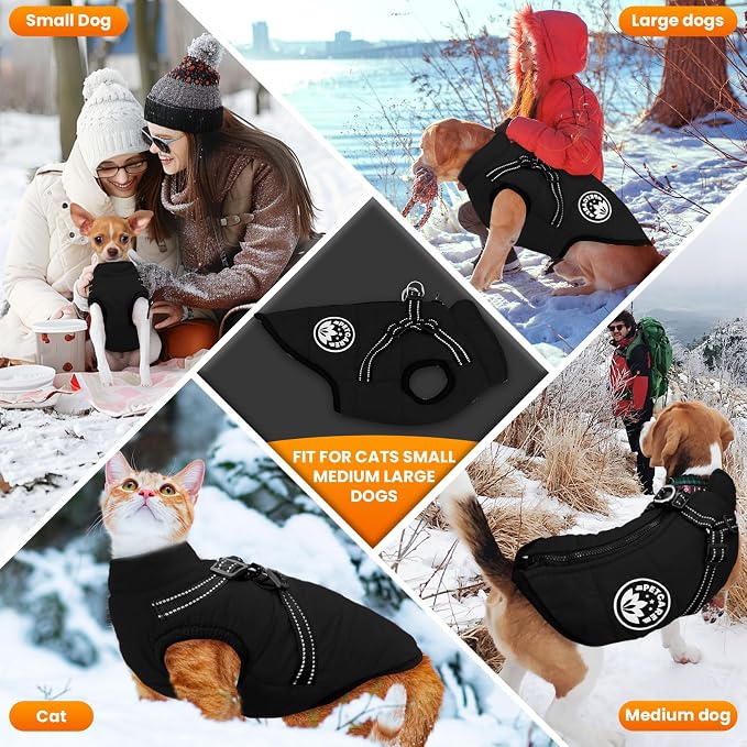 PETCARE Winter Dog Coat with Harness Built in Waterproof Dog Jackets Warm Pet - Image 4