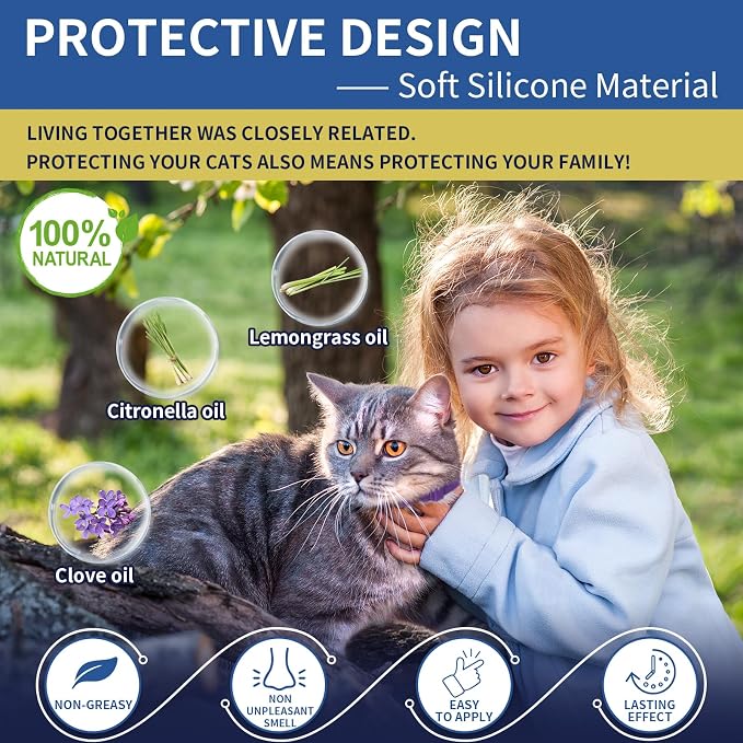 4 Pack Flea Collar for Cats, 32 Months Flea and Tick Prevention for Cat - Image 5