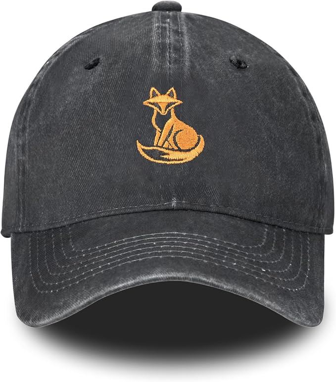 Embroidered Baseball Cap Adjustable Vintage Washed Distressed Denim Baseball Hat by Tezmd