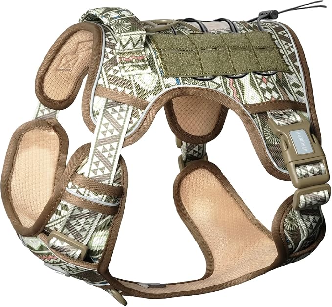 AUROTH Tactical Dog Harness for Large Dogs No Pull Adjustable Pet Harness by AurothPets