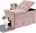 MEEXPAWS Cat Litter Box Enclosure Furniture Hidden Extra Large, Lift Design Lid by PETPRODUCTS