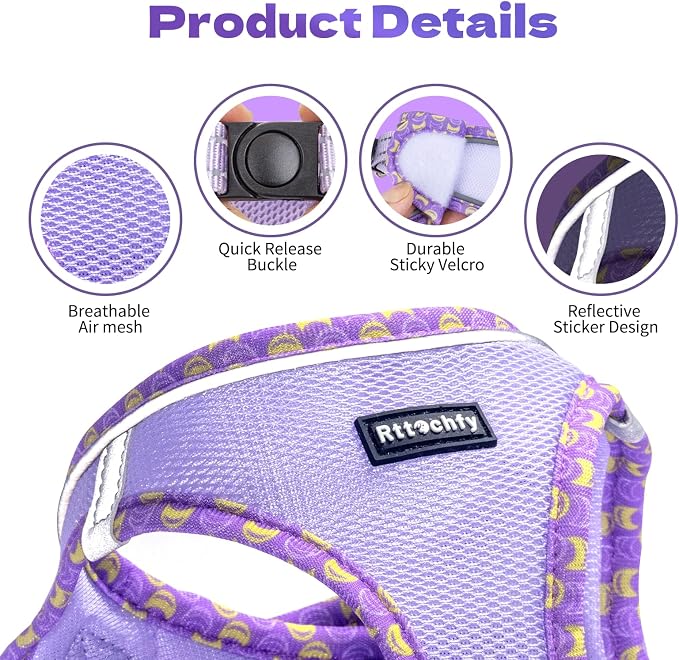 Rttochfy Cat Harness and Leash Set, Escape Proof Kitten Harness, Soft and - Image 3