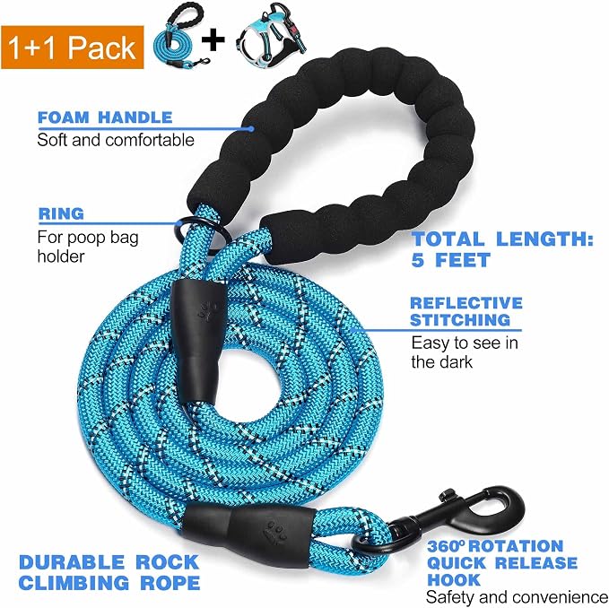 No Pull Dog Harness Adjustable Reflective Oxford Easy Control Medium Large Dog - Image 2