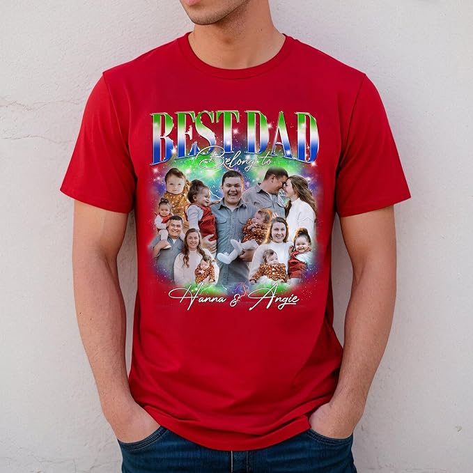 Custom Dad Shirt Personalized Picture T-Shirt - Image 7