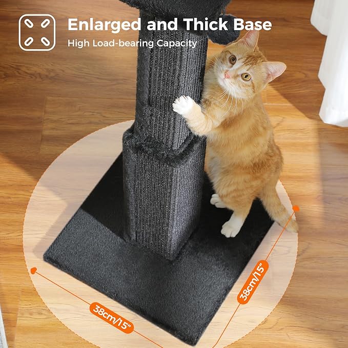 PAWZ Road Large Cat Scratching Post 32” Tall Black Scratching Post - Image 6