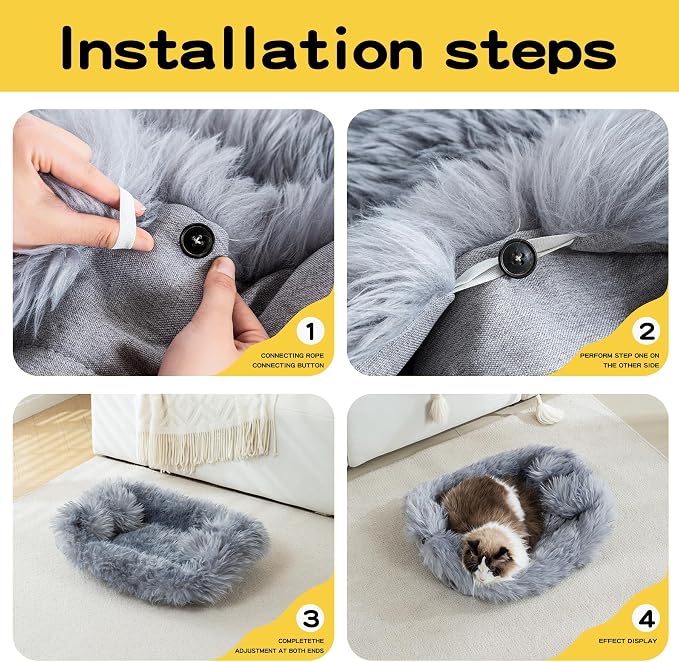 Self Warming Dog Cat Bed Mat 19.6x31.4 inch, Washable Soft Plush Faux Fur - Image 2