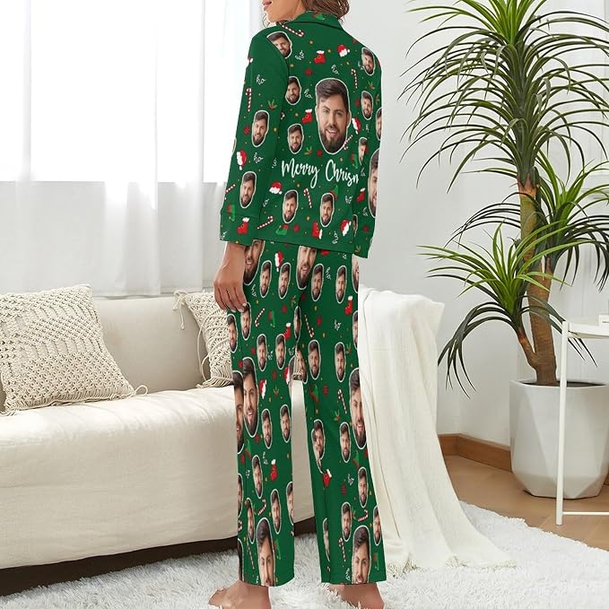 Custom Face Pajamas for Women Men, Personalized Dog Cat Pet Pajamas Set - Image 3