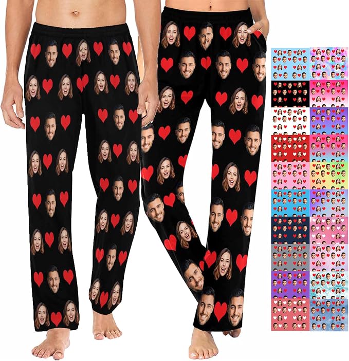 MyPupSocks Customized Face Pajamas Pants Sleep Bottoms by MyPupSocks