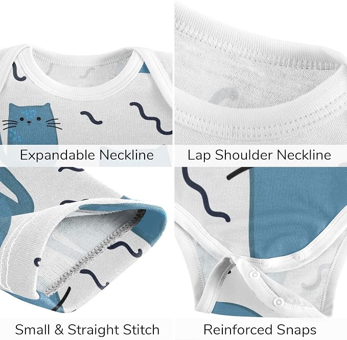 Baby Clothes Set Infant Bodysuits Pants Sets 0-24M - Image 4