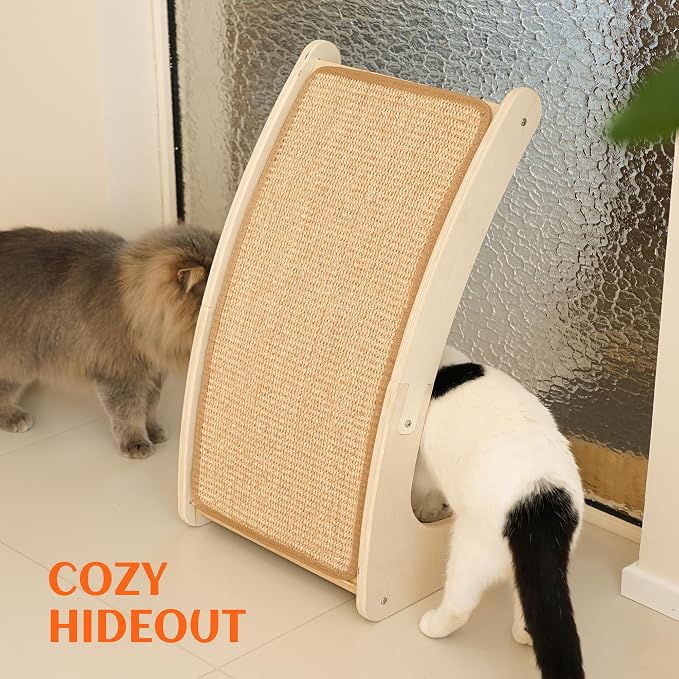 PETKARAY Cat Scratcher, Sisal Cat Scratch Pad, Curved Scratching Board - Image 7