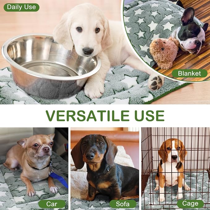 VitalCozy 4 Pcs Dog Crate Pads, Ultra Soft Warm Washable Anti-Slip Kennel Bed - Image 5