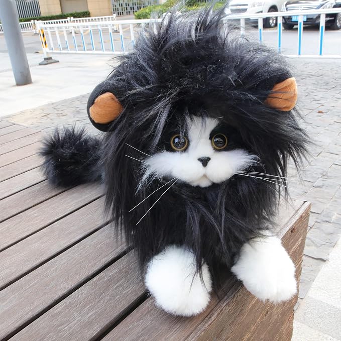 Lion Mane Wig for Cat, Funny Pet Cat & Puppy Costumes for Halloween & Christmas - Image 2
