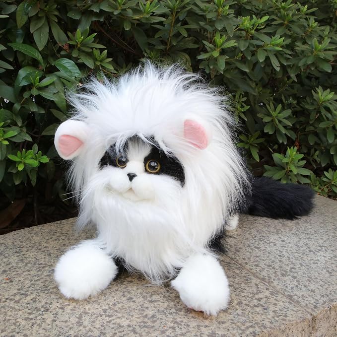 Lion Mane Wig for Cat, Funny Pet Cat & Puppy Costumes for Halloween & Christmas by PenVinoo