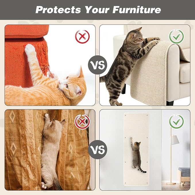 FHTONGE 39.4x15.8 Thickened Cat Wall Climbing Carpet - Image 3