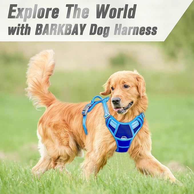 BARKBAY No Pull Dog Harness Front Clip Heavy Duty Reflective Easy Control Handle - Image 8