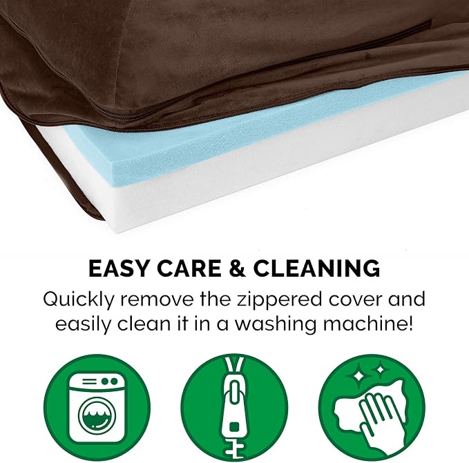 Furhaven Cooling Gel Dog Bed for Large Dogs w/ Removable Bolsters & Washable - Image 7
