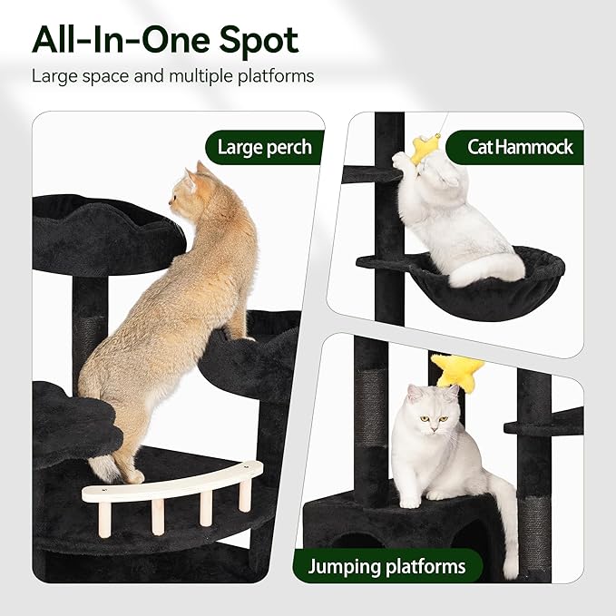 79inch Giant Cat Tree for Heavy Duty Big Cats, Cat Condo - Image 4
