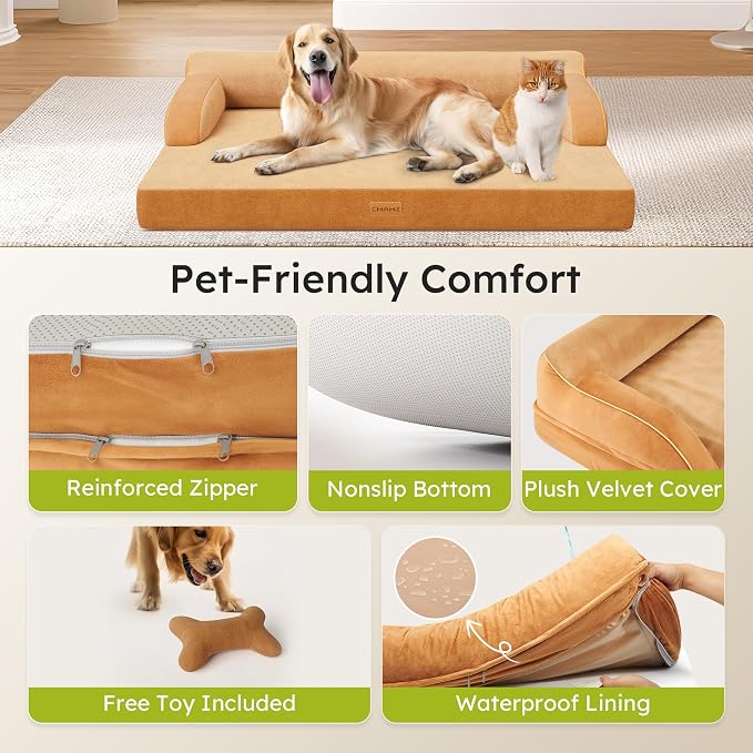 Large Orthopedic Dog Bed, Pet Bed Large Size Dog, Dual-Sided Cooling Beds - Image 5