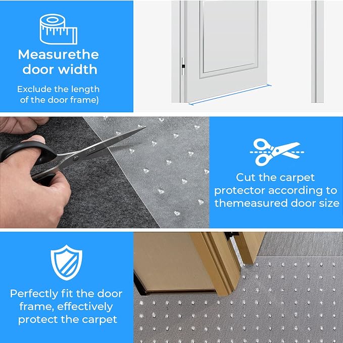 Carpet Protector for Pets Cat Scratch Carpet Protector Easy to Cut Plastic mat - Image 3