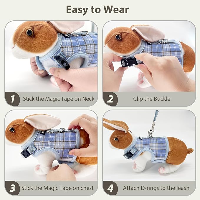 AIITLE Breathable Rabbit Harness and Leash Set - Image 6