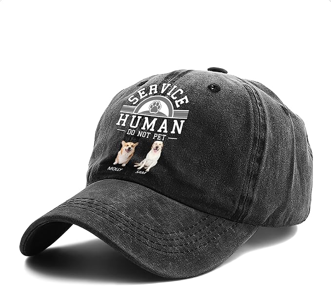 Personalized Vintage Washed Denim Dad Hat, Custom Baseball Cap - Image 2