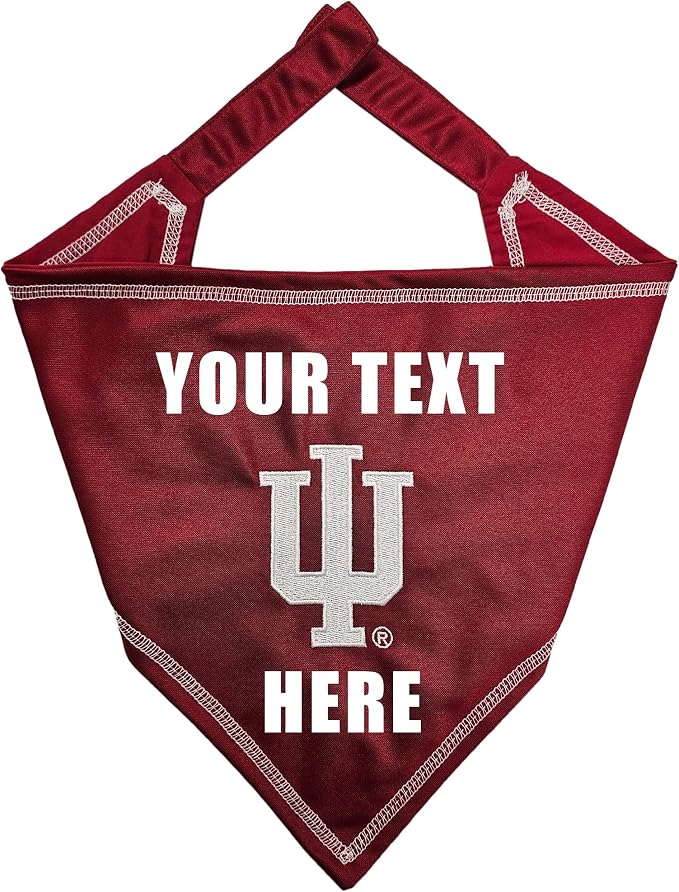 Pets First NCAA Indiana Hoosiers Personalized Tie Around Bandana by PETSFIRST