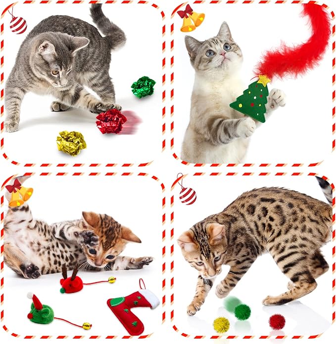 Cat Christmas Stocking, 10 Pack Gifts - Image 4