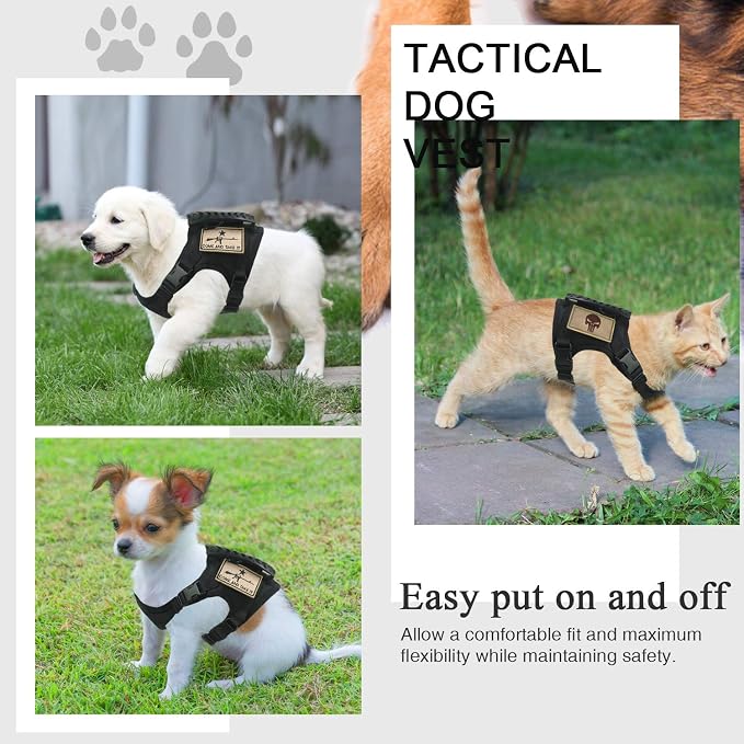 Tactical Dog Training Harness Outdoor Working Vest Adjustable Military MOLLE - Image 2