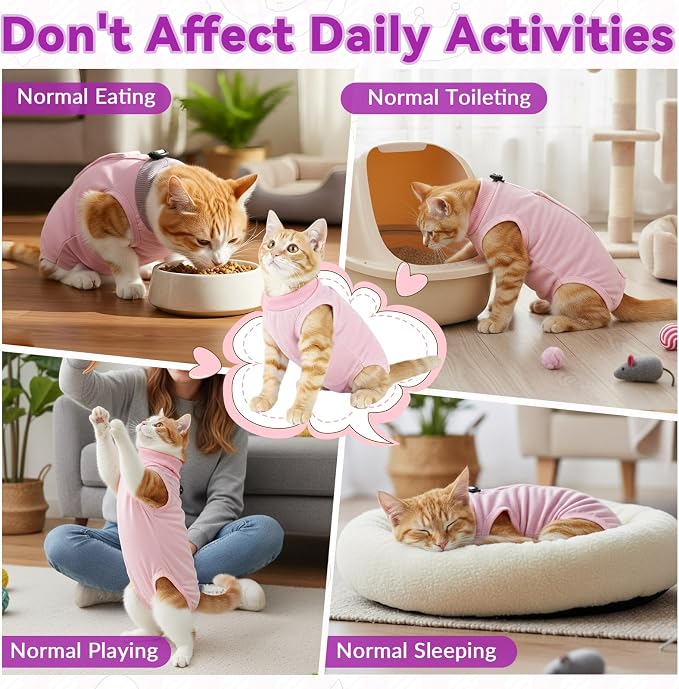 Cat Recovery Suit, Breathable Cat Onesie - Image 4