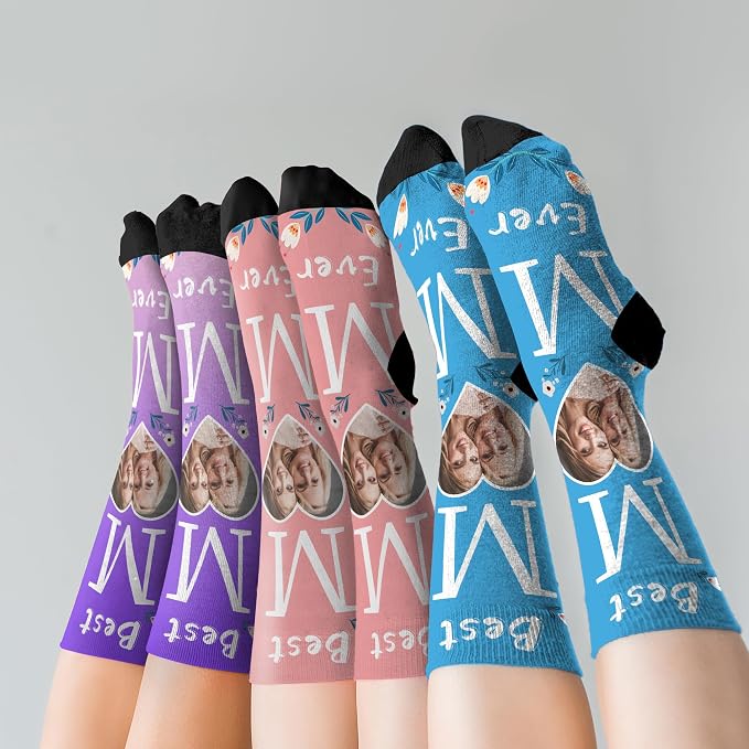 Artsadd Custom Face Socks for Dad Fathers Day Gift Novelty Personalized Photo - Image 5